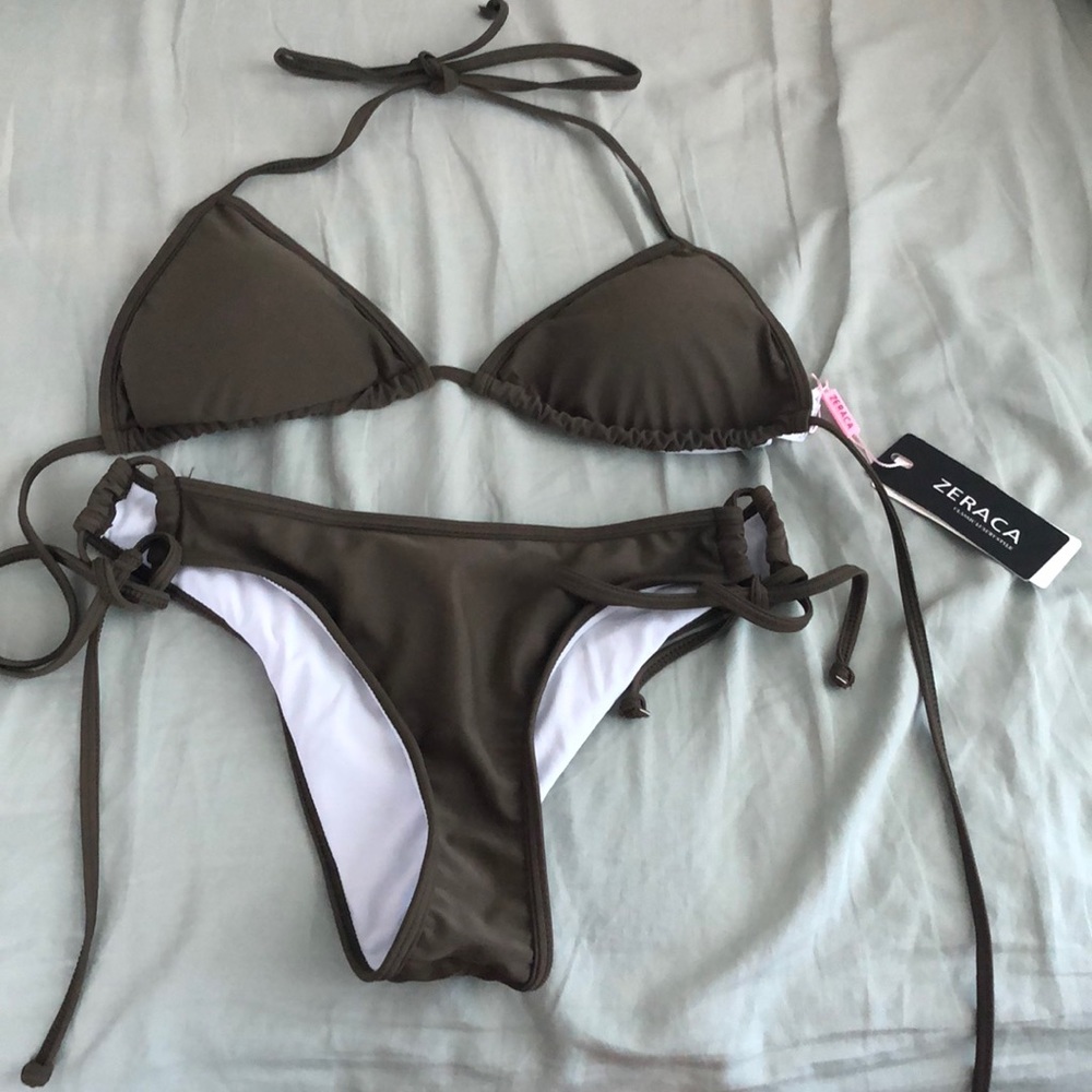 New with tag Dark green women’s bikini